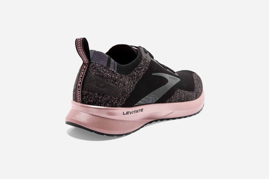 Brooks Levitate 4 Road Running Shoes Womens - Black/Pink - IXMFP-2307